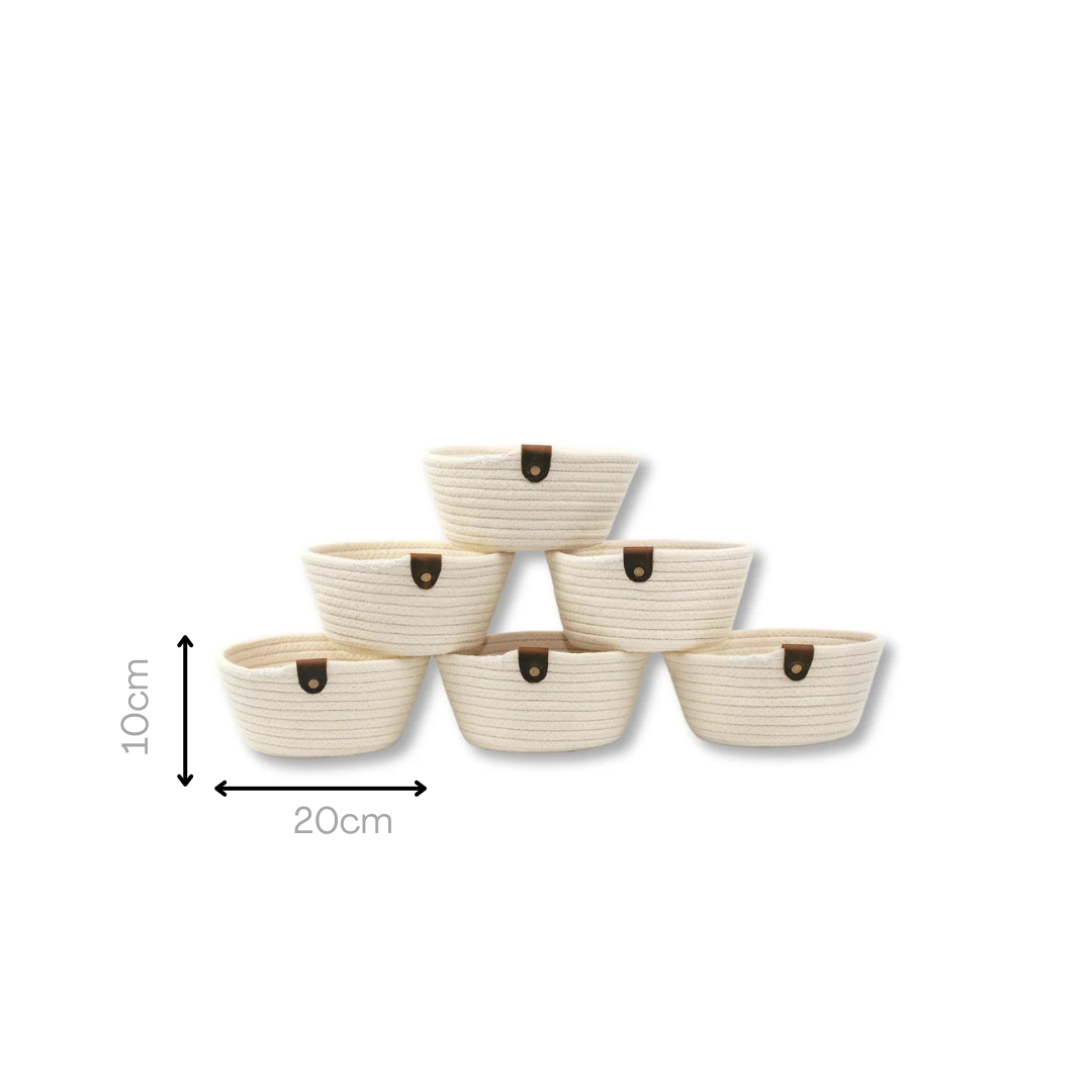 Monli White Rope Basket