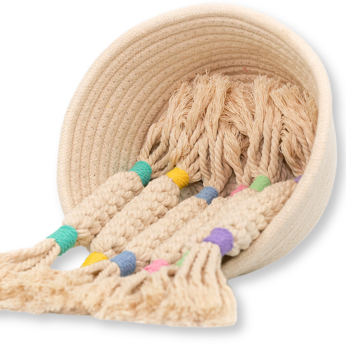 Rainbow Candy Macrame Rope Pet Toy
