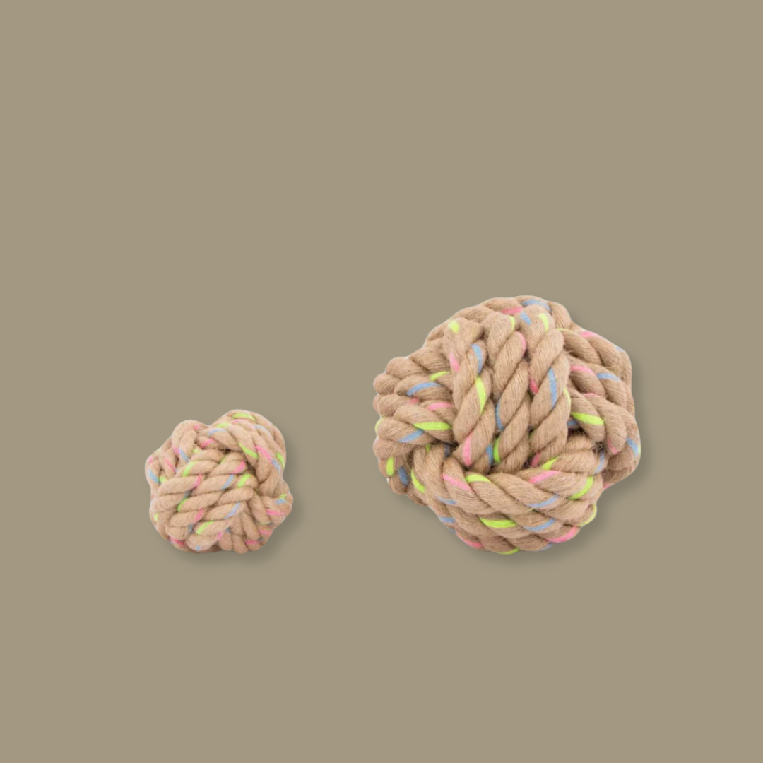 Natural Hemp Rope Ball | Recycled Cotton