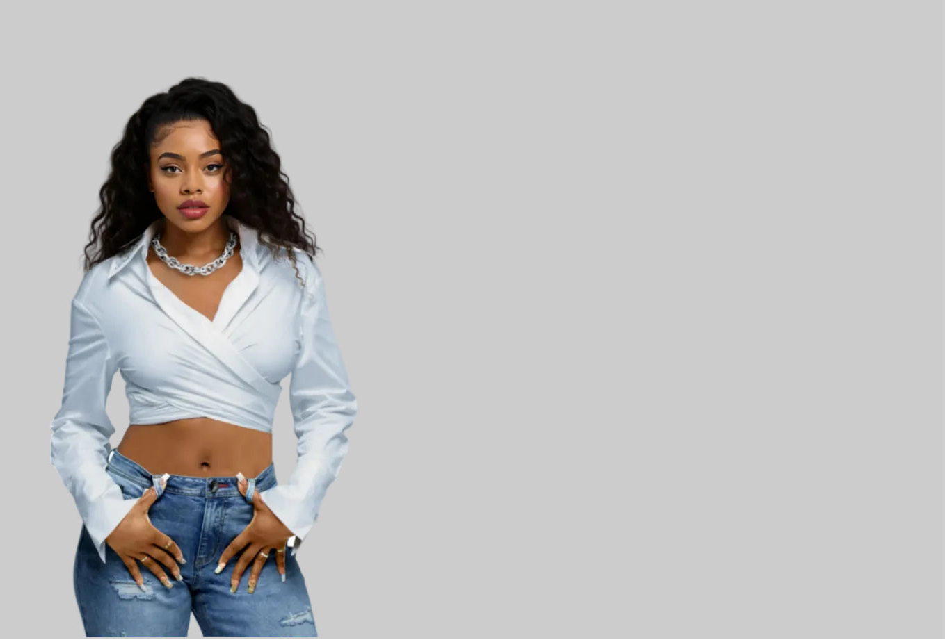 Twist Woven Shirt - Sky