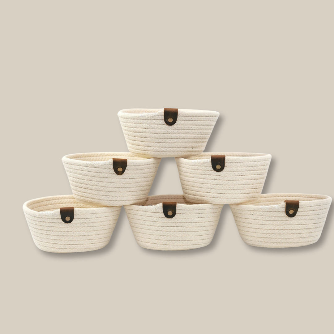 Monli White Rope Basket