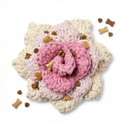 Prunus Blossom: Snuffle Flower Dog  Rope Toy | Handcrafted
